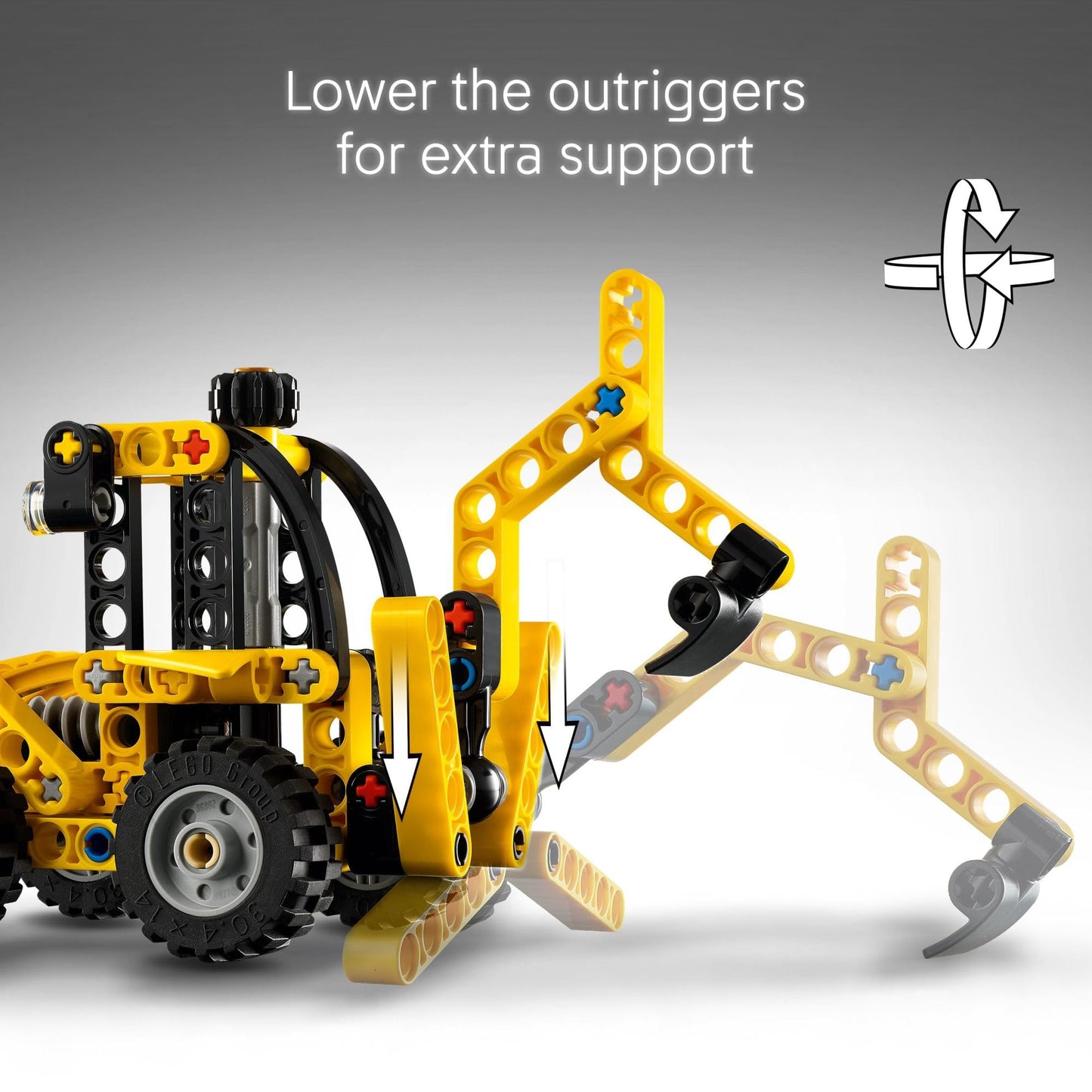 LEGO Technic Backhoe Loader Construction Toy - Building Toy Set for Boys and Girls, Ages 7+ - Educational Gift Idea for Kids Birthday with Usable Back