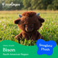 The Petting Zoo Bison Stuffed Animal Plushie, Gifts for Kids, Snugletz Zoologee Plush Toy, 7 in