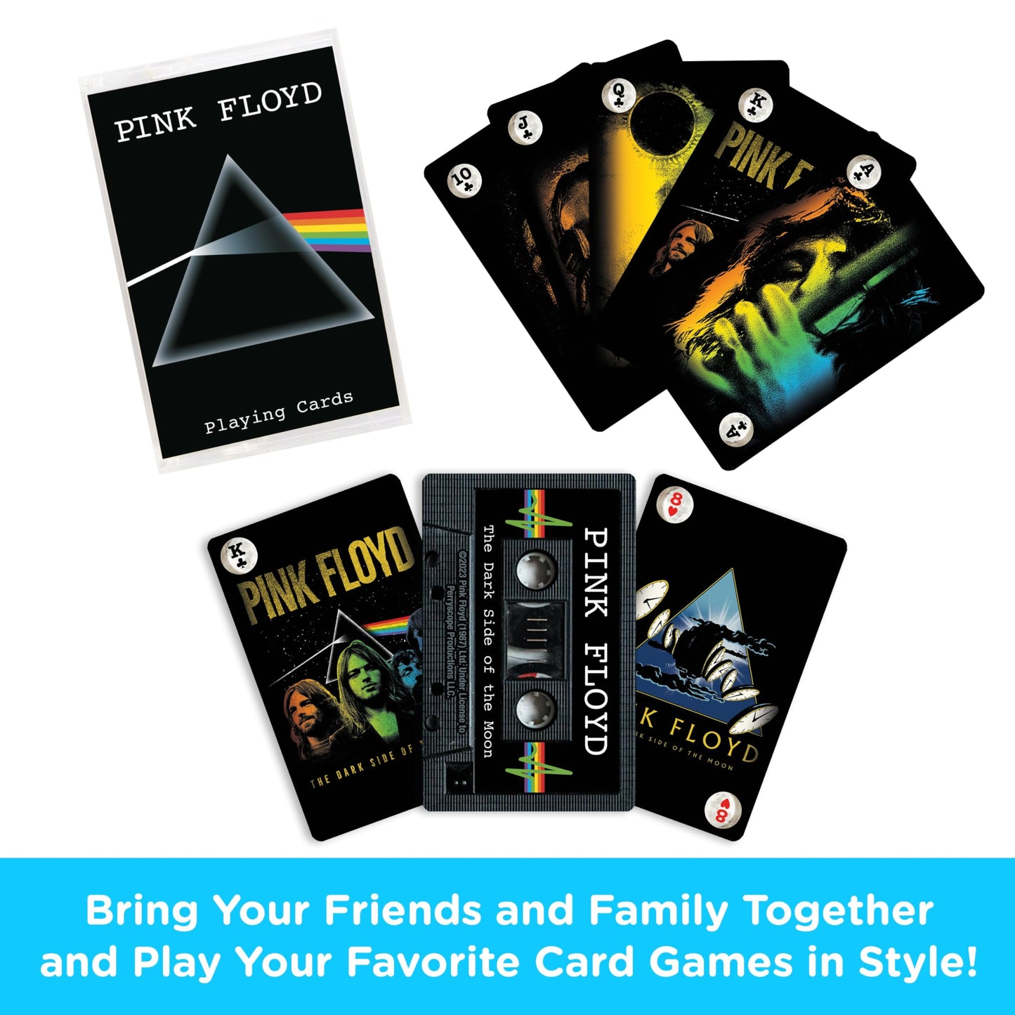 Aquarius Pink Floyd DSOM Cassette Playing Cards - for Your Favorite Card Games - Officially Licensed Merchandise & Collectibles