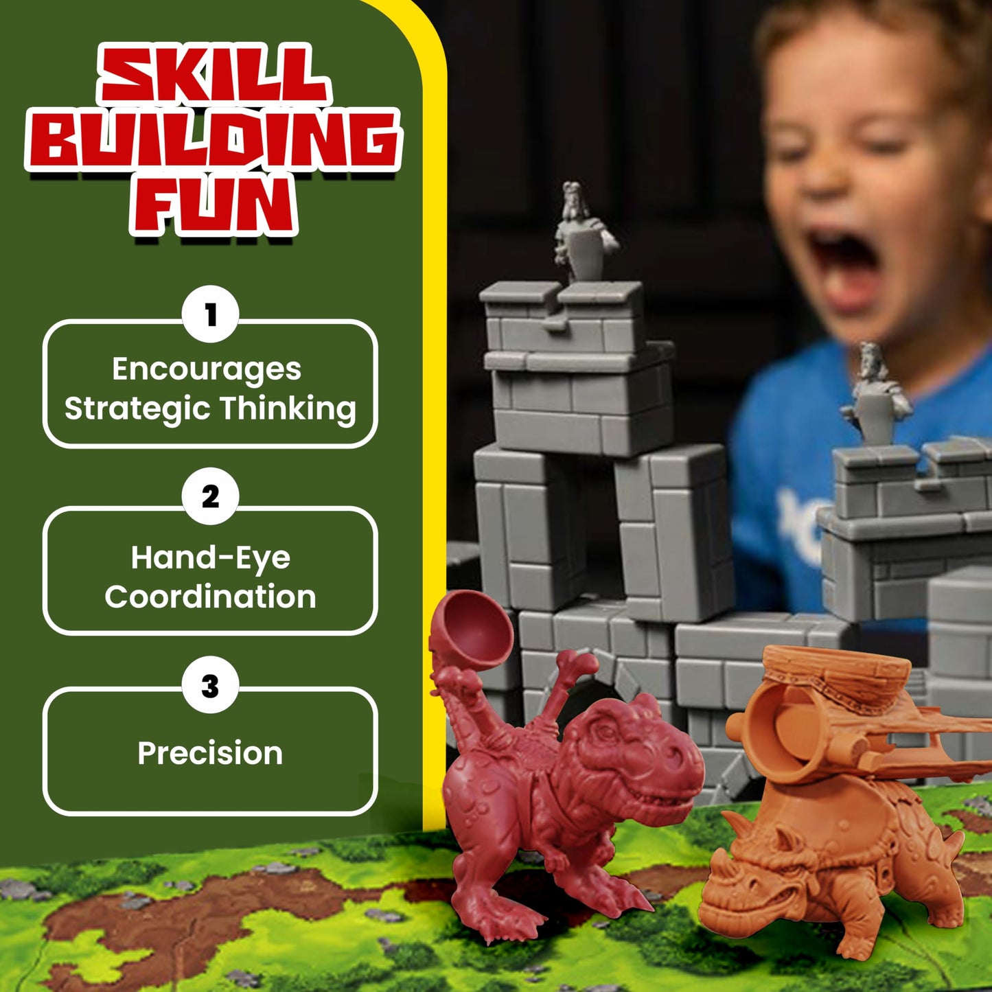Catapult Feud - Base Game, Expansions, and Accessories (Dino Pack Expansion)