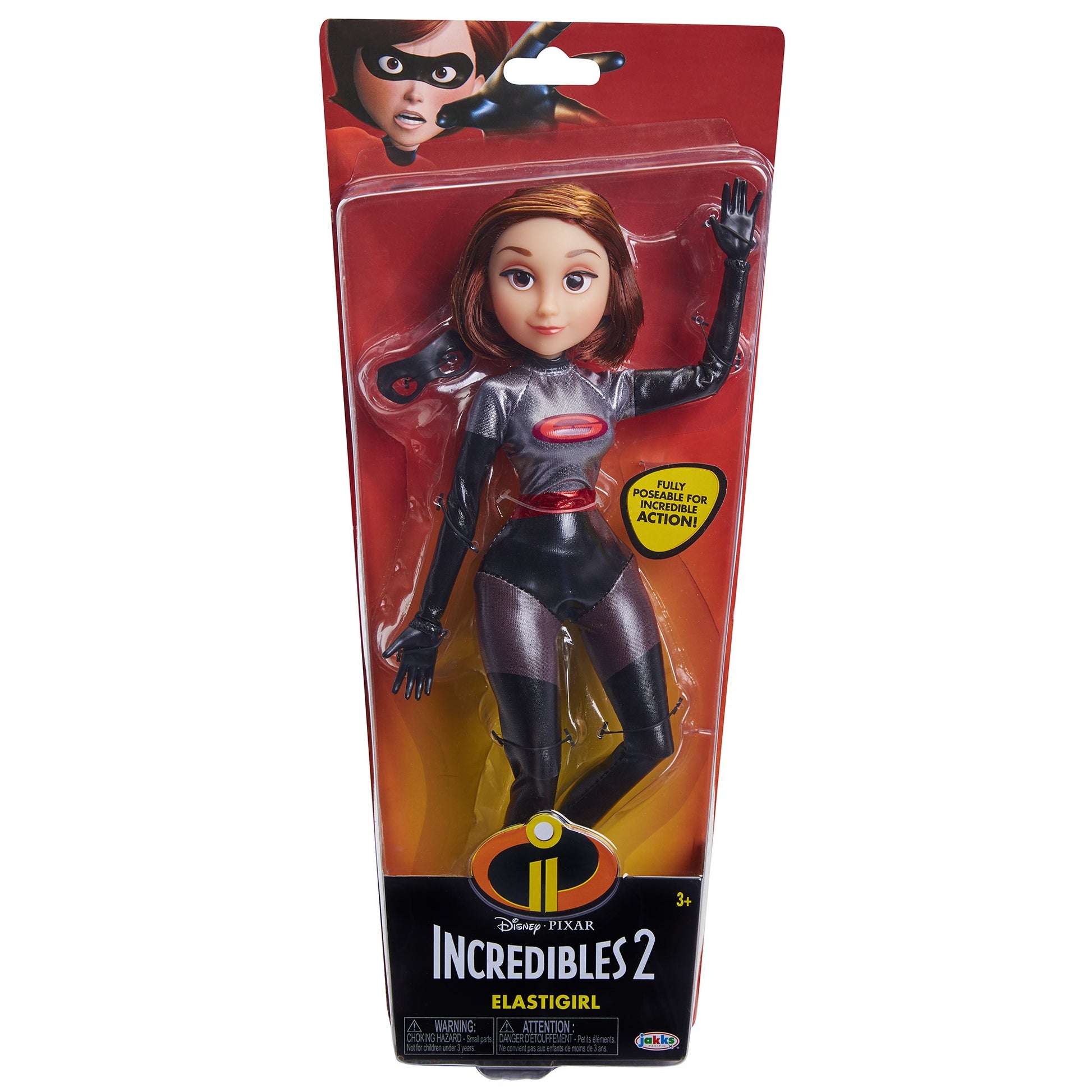 The Incredibles 2 Elastigirl Action Figure 11” Articulated Doll in Deluxe Silver Costume and Mask