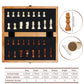Syrace Folding Hand Crafted Wooden Chess Set Chess Board for Kids and Adults 30 x 30 CM
