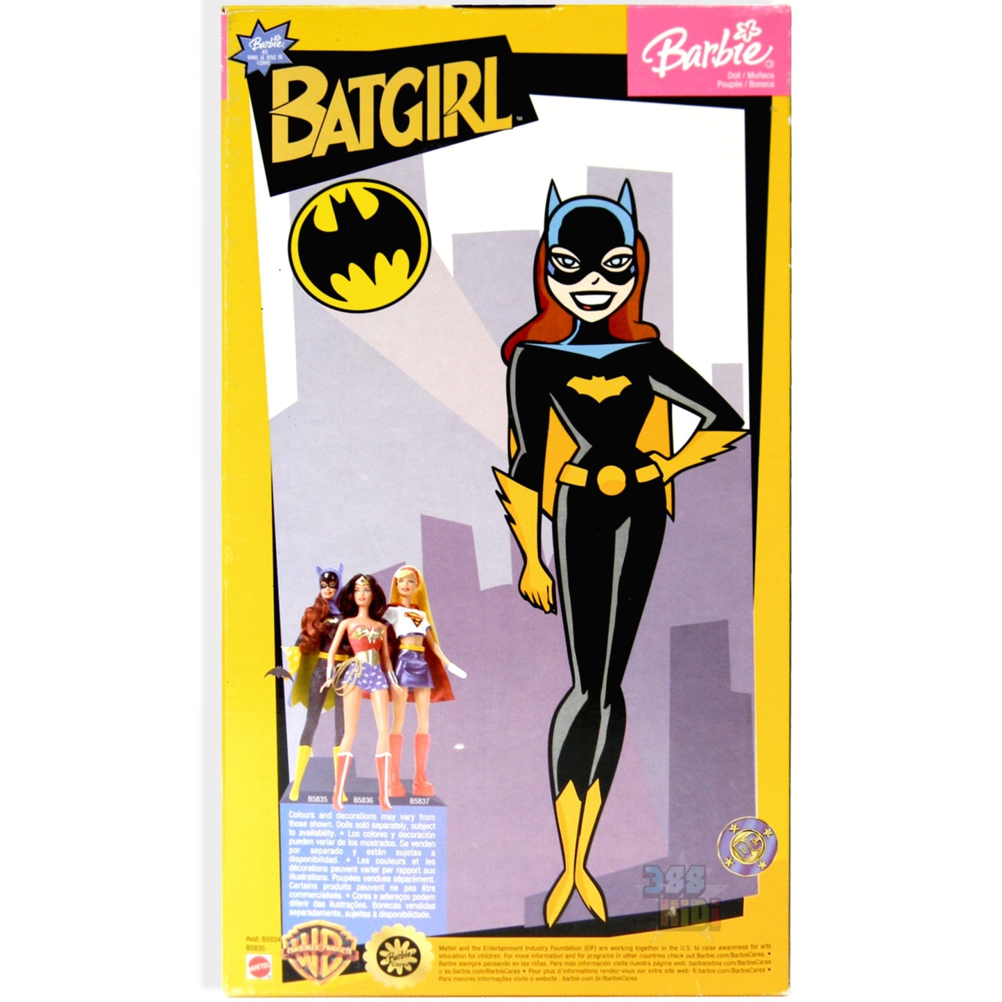 Barbie as Batgirl: 11.5" Collectible Doll with Stand and Character Logo from DC Comics Super Friends