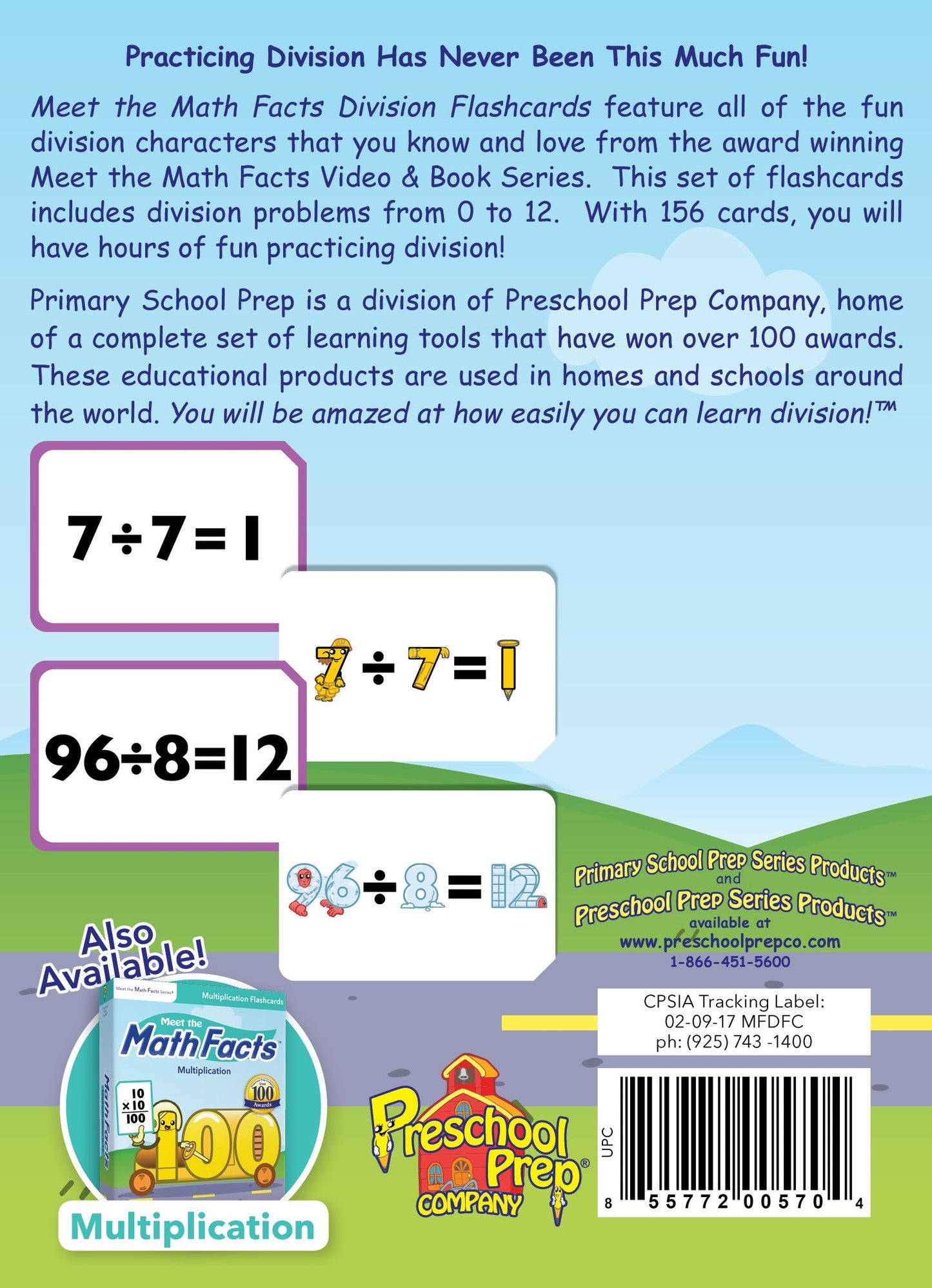 Meet The Math Facts: Division Flashcards