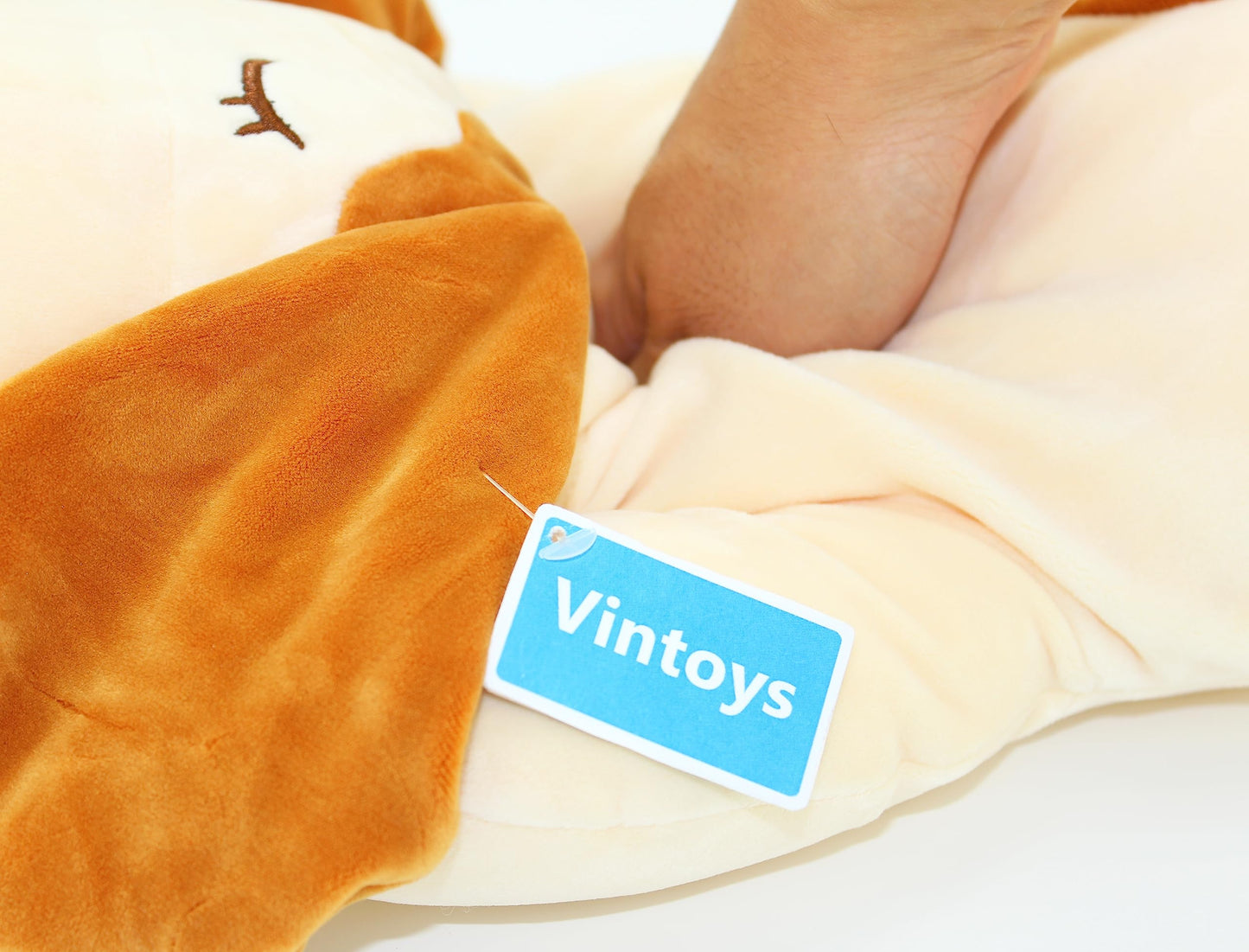 Vintoys Very Soft Dog Big Hugging Pillow Plush Puppy Stuffed Animals Brown 23.5"
