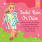 Glitter Girls - 14-Inch Doll Clothes - Smile! Rain Or Shine Outfit - Rainbow Dress, Hair Clips, Raincoat, and Rain Boots - Toys, and Accessories