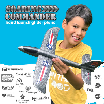 Airplane Toy for Kids - 3 Pack Safe & Easy to Throw Foam Airplanes for Kids - Outdoor Toys Glider Plane Toys - Yard Game Gifts for Boys & Girls