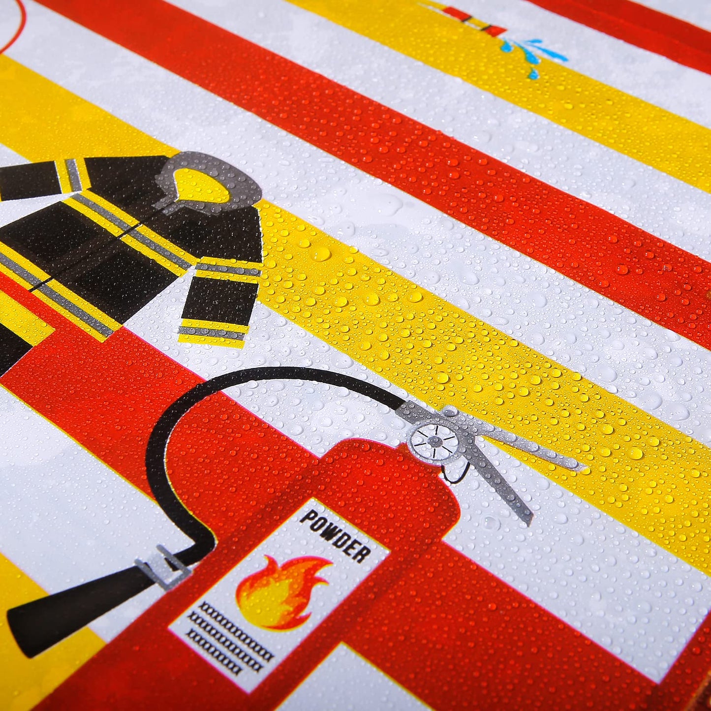 Lcoor 2 Pack Fire Truck Tablecloths, Firetruck Table Cover Plastic Disposable Party Supplies for Firefighting Theme Birthday Party Decorations