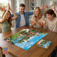 MasterPieces 300 Piece EZ Grip Jigsaw Puzzle - Lobster Bay Seaside Lighthouse and Boat - 18"x24"