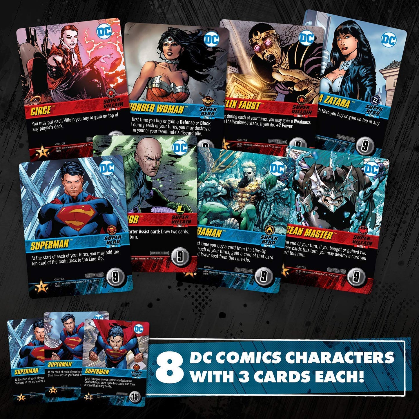 DC Deck-Building Game: Confrontations - Exciting 2v2 Format - Eight Iconic DC Characters to Play - Standalone, Compatible with Full DC Deck-Building