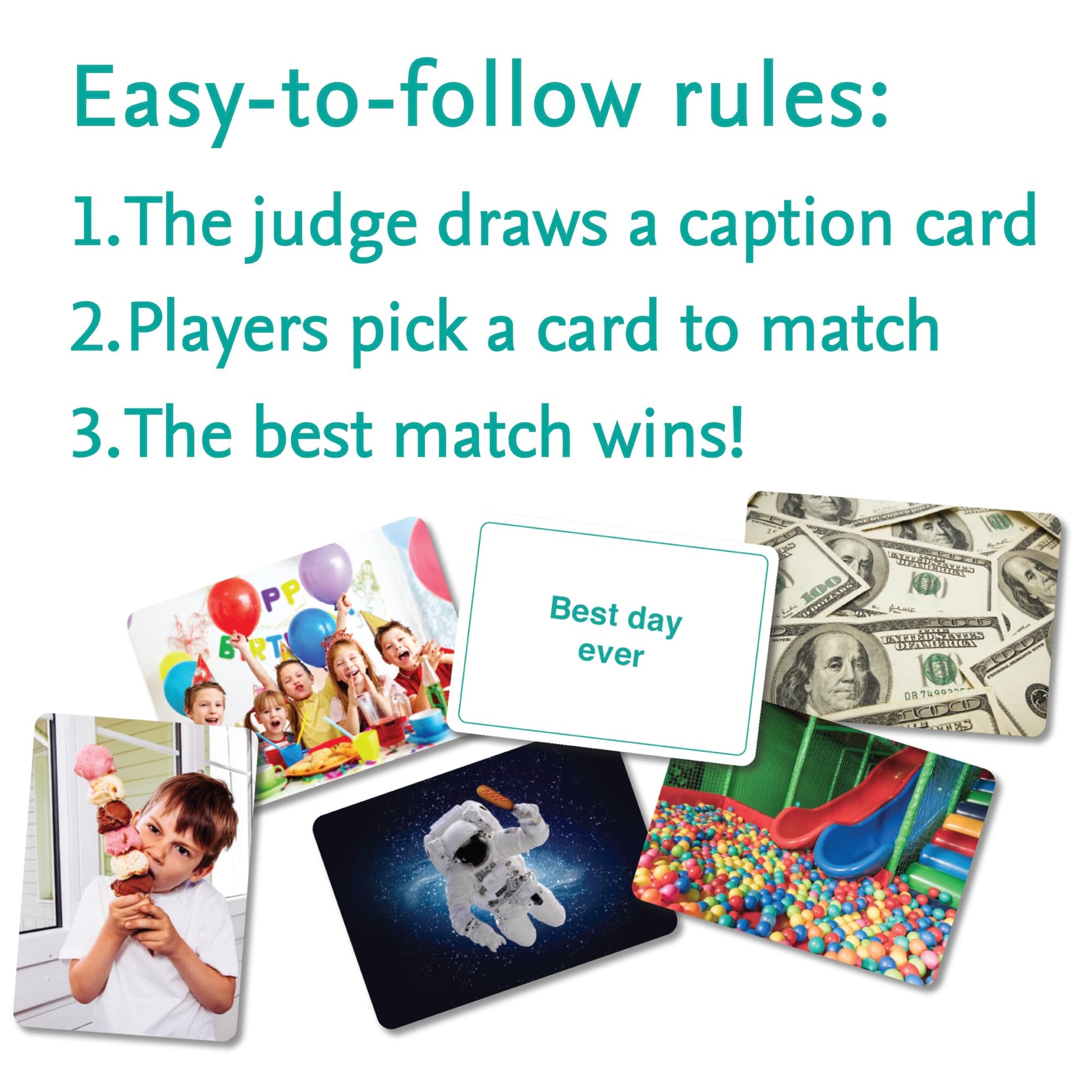 MindWare PicWits, Funny Quick Wit Picture Captioning Card Game, Quick 30-Minute Game Play, Ages 5 and up - Silly & Sweet