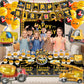 Construction Birthday Party Decorations Kit, Theme Style Party Supplies Include Birthday Banner, Backdrop, Tableware Set, Tablecloth, Hanging Swirls