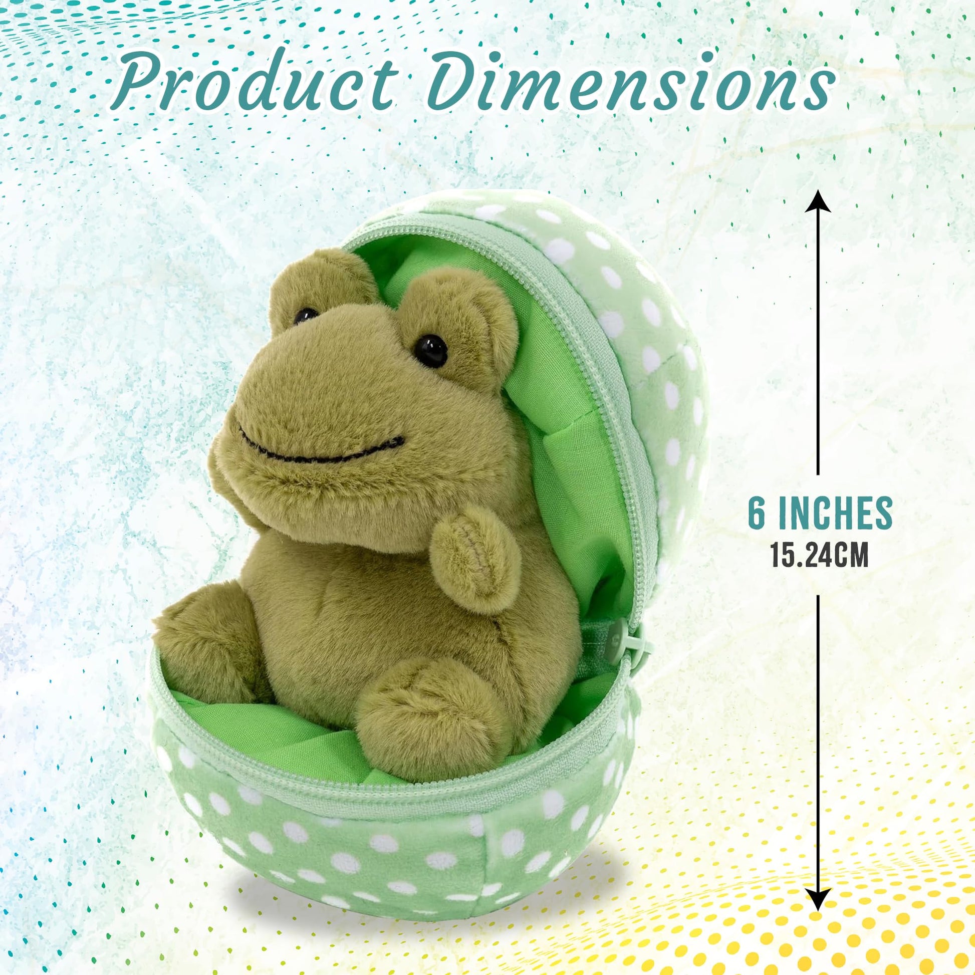Made By Aliens Easter Stuffed Animal - 6 inch - Surprise Zip up Egg Hideaway Springtime Inspired Plush Toy Gift for Kids, Boys and Girls - Easter