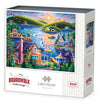 Boardwalk Lake House 500 Piece Jigsaw Puzzle Summer Scenic Cabin Puzzles with Premium Box, Gift for Adults and Family 16"x20"
