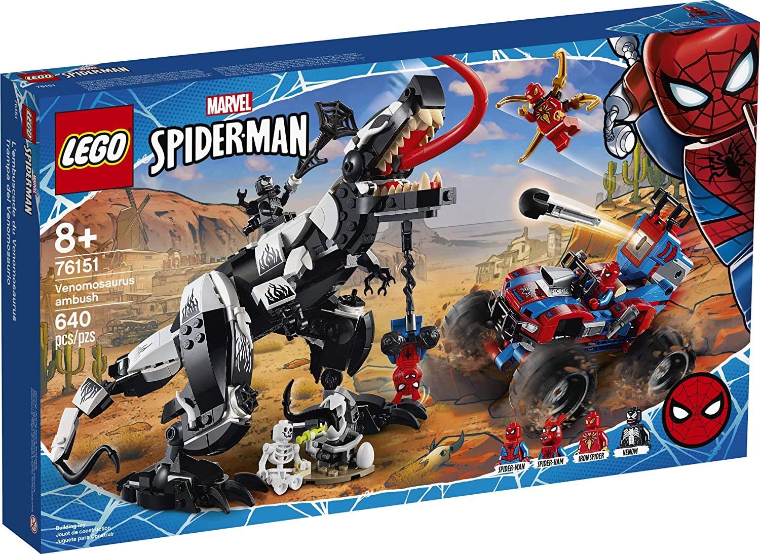 LEGO Marvel Spider-Man Venomosaurus Ambush 76151 Building Toy with Superhero Minifigures; Popular Holiday and Birthday Present for Kids who Love