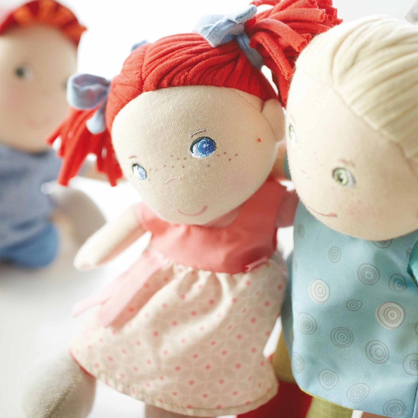 HABA Soft Doll Mirli 8" - First Baby Doll with Red Pigtails for Ages 6 Months and Up.