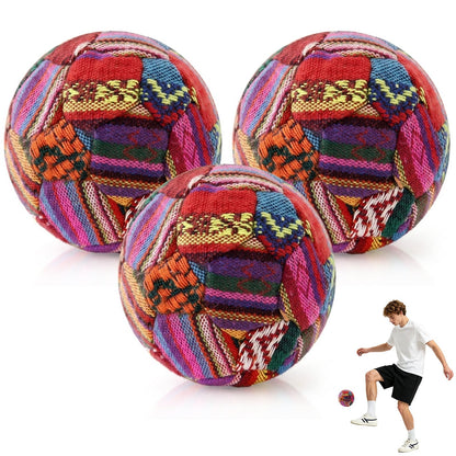 Colorato 3 Packs 32 Panel Footbag, 60g Guatemala Footbag for Beginner
