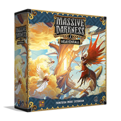 Massive Darkness 2 Heavenfall Board Game Expansion | Tabletop Miniatures Game | Cooperative Strategy Game for Adults and Teens | Ages 14+ | 1-6