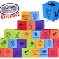 Matty's Toy Stop Deluxe 2" EVA Foam Colorful Building Blocks (30 PCS) Featuring Abc's, Numbers & Pictures with Bonus Storage Bag