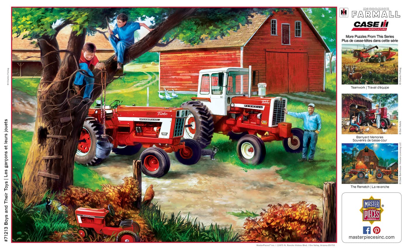 MasterPieces 1000 Piece Jigsaw Puzzle for Adults, Family, Or Youth - Boys and Their Toys - 19.25"x26.75"