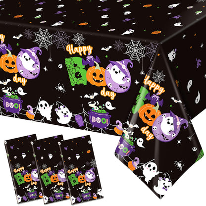 Yavxzvbw 3Pcs Happy Boo Day Decorations Happy Boo Day Tablecloth for Halloween Birthday Party Decorations Halloween Tablecloth for Boo Birthday Party