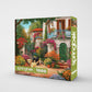 Springbok Garden Gate Welcome 1000 Piece Jigsaw Puzzle for Adults - Mediterranean Villa & Blooming Garden Scene - Poster Included - Unique Cut Pieces