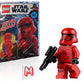 LEGO Star Wars Episode 9 The Rise of Skywalker Minifigure - Red Sith Trooper (with Blaster) and Minifigureland Tile - 4 Pack