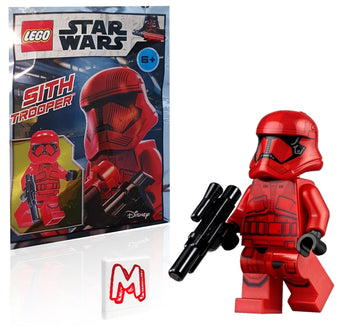 LEGO Star Wars Episode 9 The Rise of Skywalker Minifigure - Red Sith Trooper (with Blaster) and Minifigureland Tile - 4 Pack