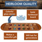 Coffee Table African Stone Game - Solid Wood with Walnut Stain