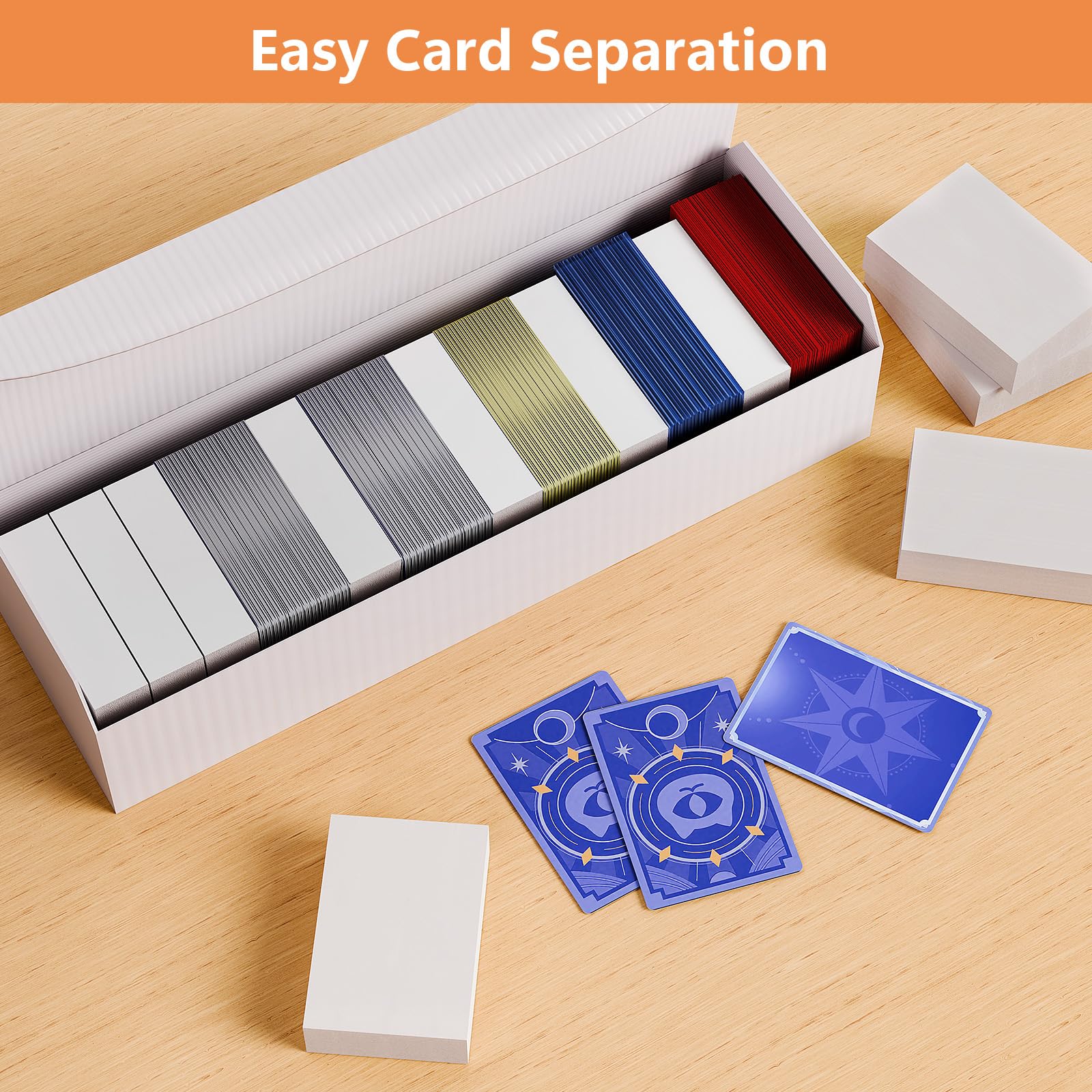 Trading Card Dividers for Storage Boxes - 12PCS High-Density Foam Card Spacer Blocks, Bulk Box Divider, Card Storage Supplies for MTG, TCG, Baseball &