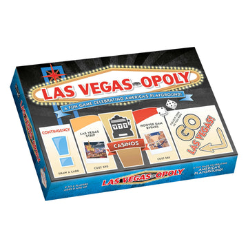 Late for The Sky Las Vegas-Opoly Property Trading Board Game - Vegas Theme Family Party Game for 2-6 Players Ages 8+, Tokens, Dice, Cards, City Blocks