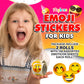 Playbees Emoticon Stickers - 2 Rolls - Kids' Party Favors, Game Prizes, Novelty Toys, Wall Decor, Scrapbooking, Arts and Crafts - 200 Count, 1.5 Inch