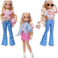 Barbie Dream Besties Festival Looks Set, Including Barbie “Malibu” Doll with Long, Blonde Stylized Hair, 10+ Removable Fashions & Accessories