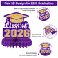 8 Pieces Class of 2026 Graduation Table Decorations - 2026 Congrats Grad Honeycomb Centerpieces, Graduations Table Toppers Decor for 2026 Graduation