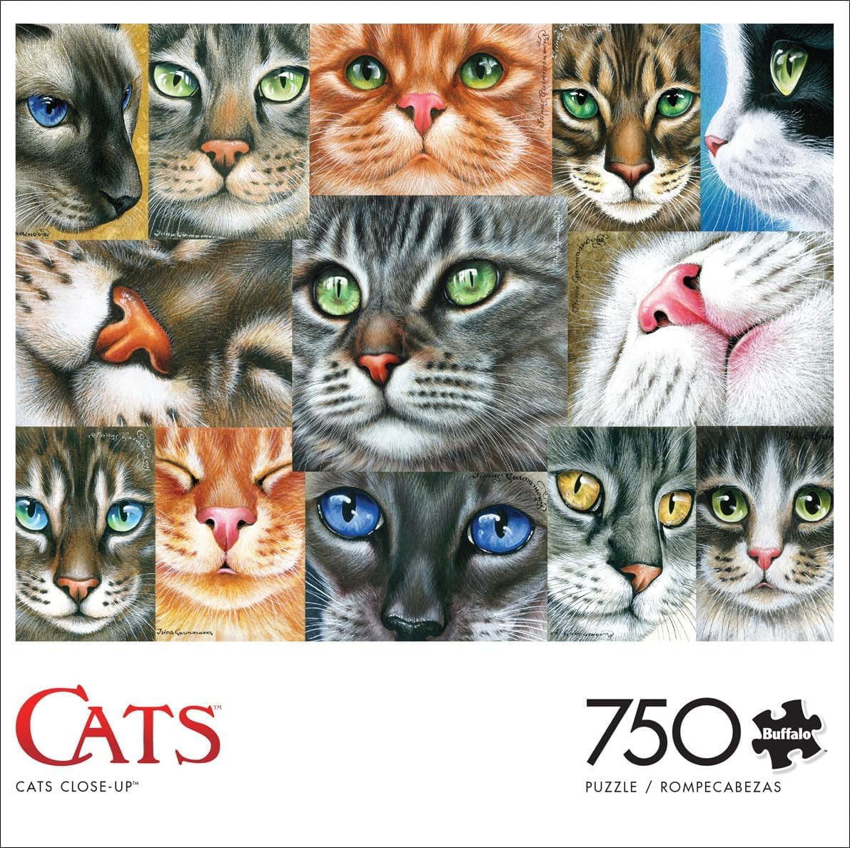 Buffalo Games - Cats Close-up - 750 Piece Jigsaw Puzzle for Adults