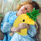 DolliBu Snug-Mooshies Pineapple Stuffed Toy - Super Squishy Cheerful Plush Fruit for Girls and Boys, Cute Pineapple Plush Toy for Stress Relief