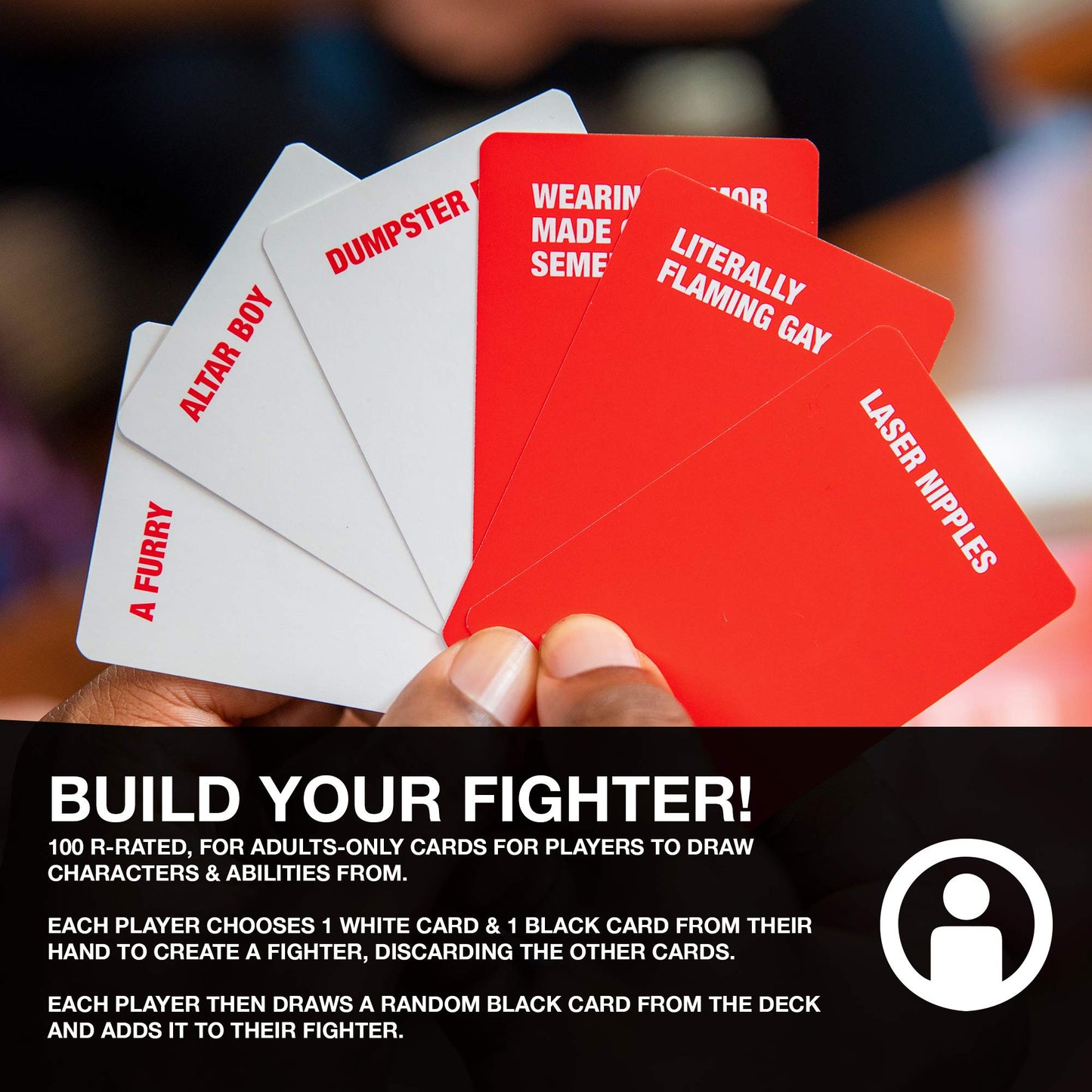 Skybound Superfight Red Deck: 100 Horribly Offensive Cards for the Game of Absurd Arguments, Hilarious Expansion Deck for Adults, 3 or More Players