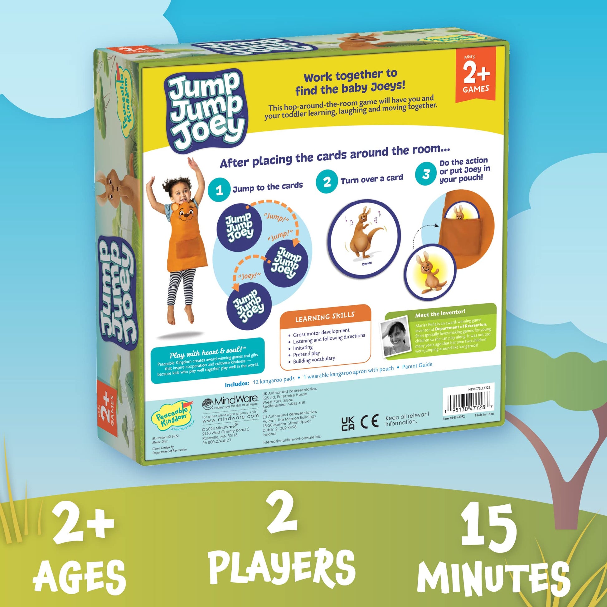 Peaceable Kingdom Jump Jump Joey First Game for Toddlers Interactive Play with Parent Ages 2+ (14194072)