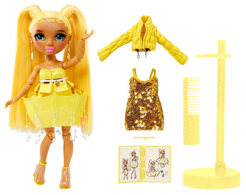 Rainbow High Fantastic Fashion Sunny Madison - Yellow 11” Fashion Doll and Playset with 2 Complete Doll Outfits, and Fashion Play Accessories, for