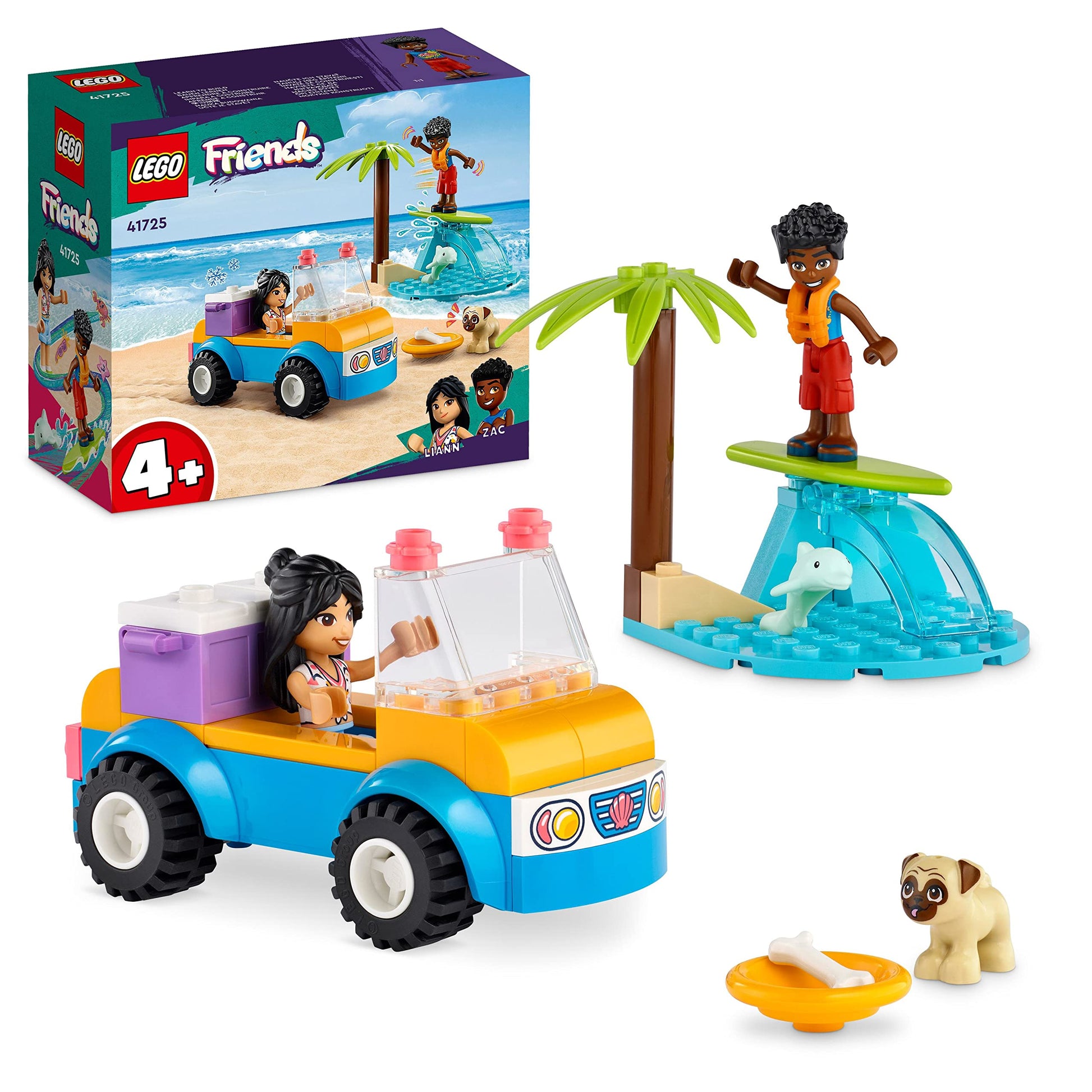 LEGO Friends 41725 Beach Baggy in Summer, Toy Blocks, Present, Vehicle, Glue, Girls, Ages 4 and Up