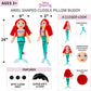 Disney Princess Ariel Kids Bedding Super Soft Plush Cuddle Pillow Buddy, "Official" Disney Product By Franco, 1 Count (Pack of 1)