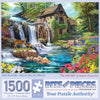 Bits and Pieces 1500 Piece Puzzles for Adults - Large 24" x 33" Large Jigsaw Puzzles 1500 Pieces Landscape River Waterfall, Random Die Cut, No 2
