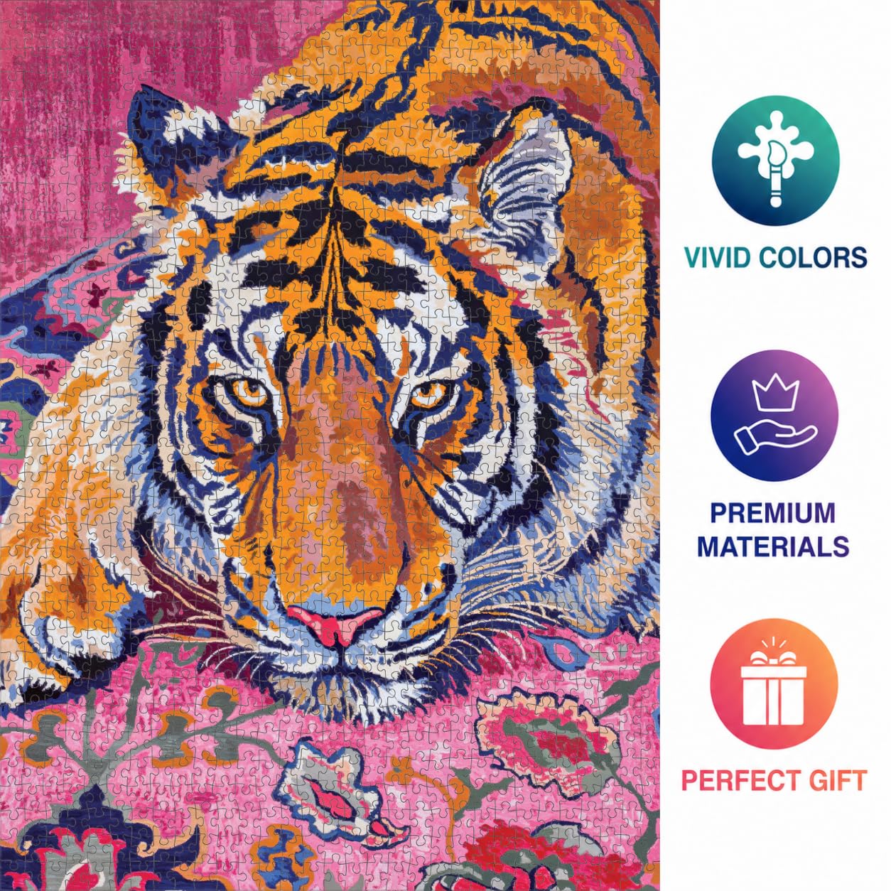 Cross & Glory | Jigsaw Puzzles for Adults | Bohemian Tiger Tapestry