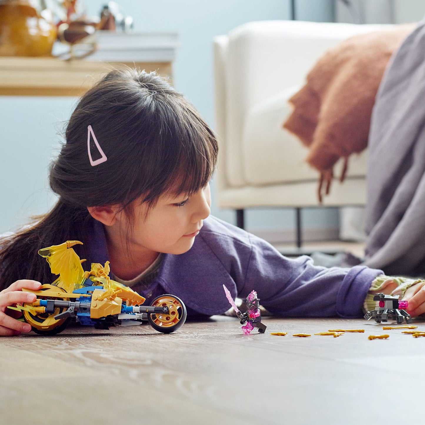 LEGO NINJAGO Jay's Golden Dragon Set, 71768 Toy Motorcycle with Dragon, Spider Figure and Jay Minifigure, Birthday Gift Idea for Kids 7 Plus