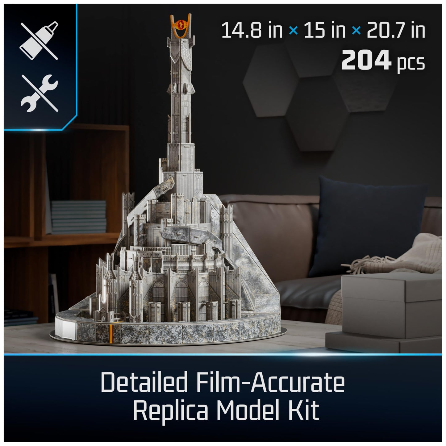 4D Build Lord of the Rings Barad-Dur 3D Puzzle Model Kit for Adults