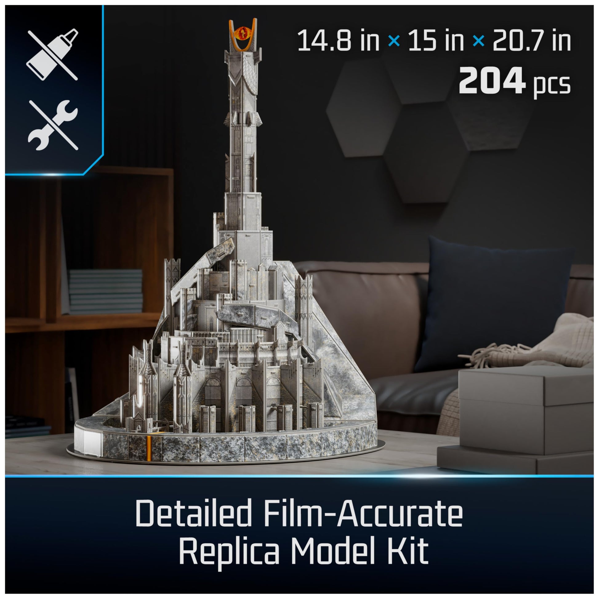 4D Build Lord of the Rings Barad-Dur 3D Puzzle Model Kit for Adults