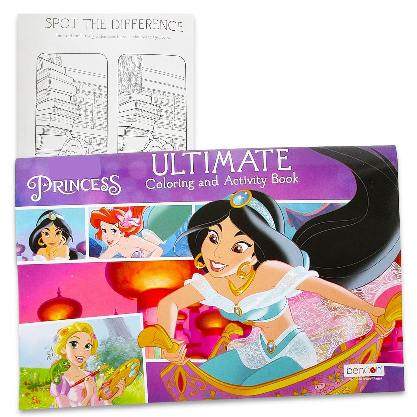 Disney Princess Coloring Book Set for Kids - Bundle with Activities, Stickers, and Games Featuring Disney Princesses Cinderella, Rapunzel, Ariel, More