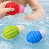 3 Pack Sensory Squeezing Water Bath Toys for Toddlers 1-3, Soft Silicone Bathtub Water Spray Toys, Textured Pool Floating Toys for Babies Kids, Fun