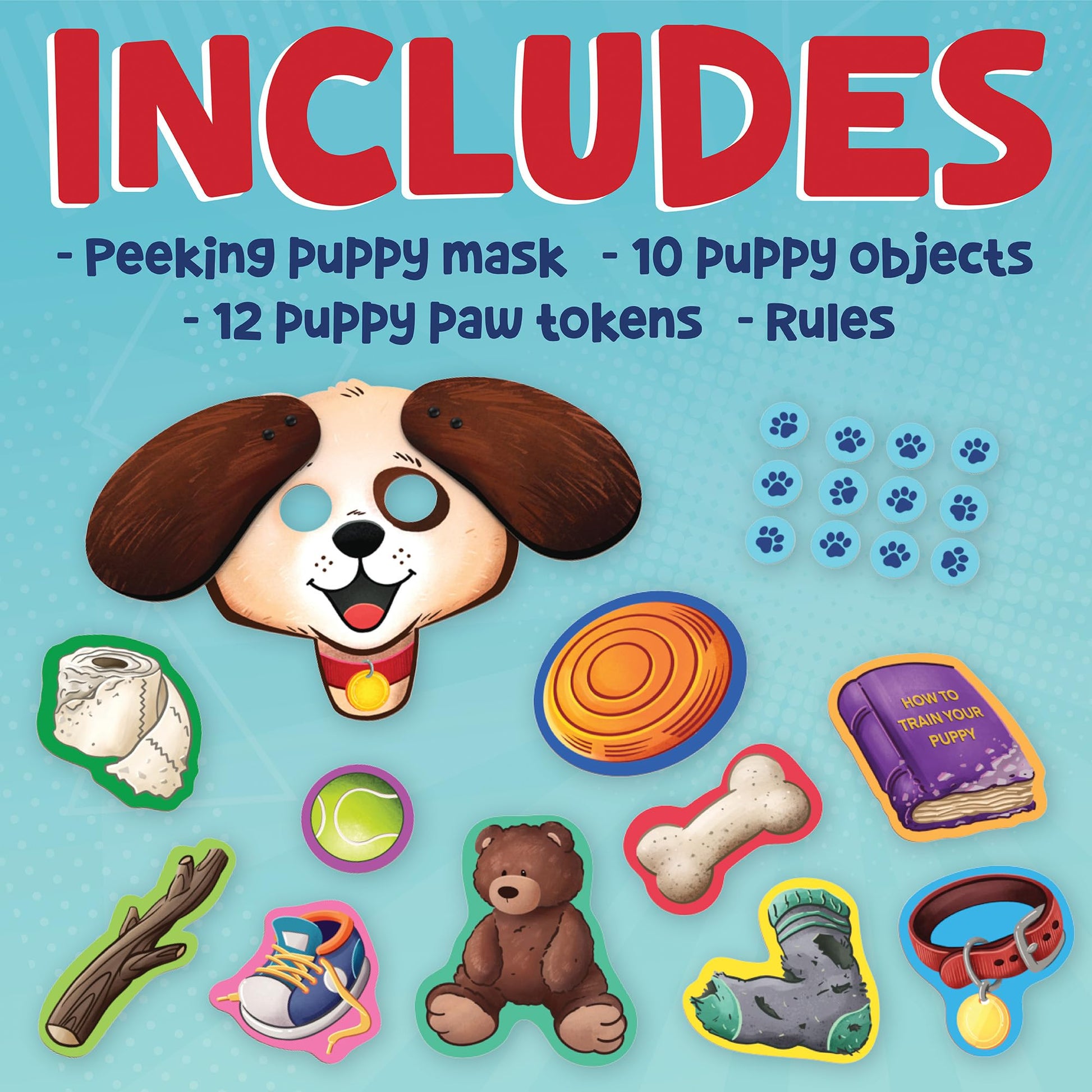 MindWare Peeking Puppy - Playful Memory Game for Kids with Puppy Mask - Early Learning Matching & Set Collection Game for Ages 3+, 2-4 Players