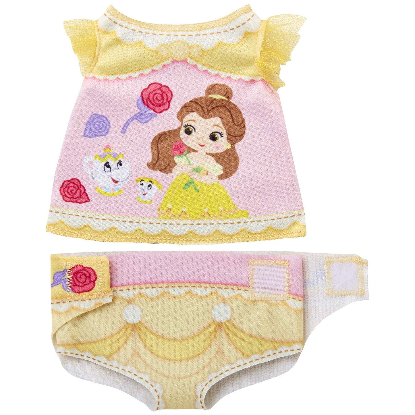 Baby Doll Clothes & Accessories, My Disney Nursery Belle Diaper Accessory Pack Inspired by Disney's Beauty & The Beast Belle Character! Includes Doll